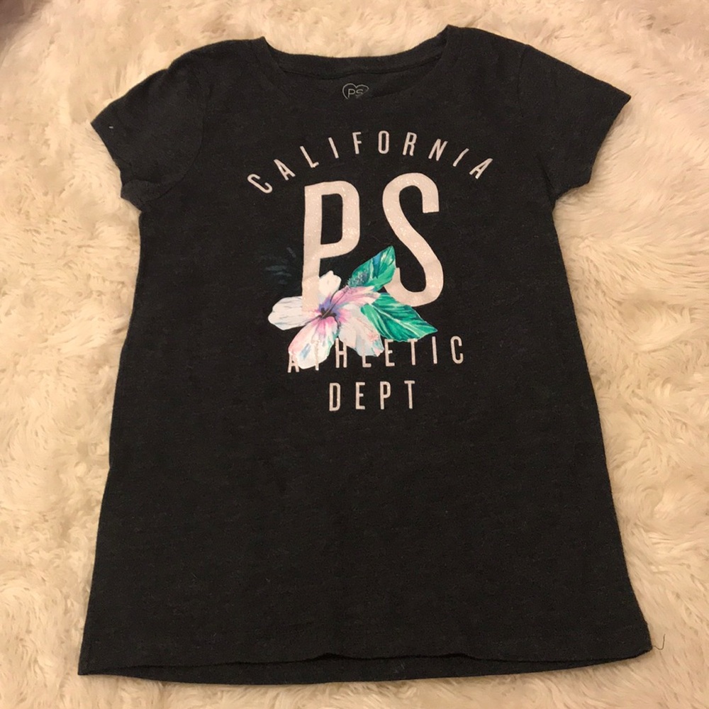 Girls grey California ps short sleeve shirt